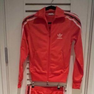 Adidas Track Jacket and Sweatpants Set Size XS Orange